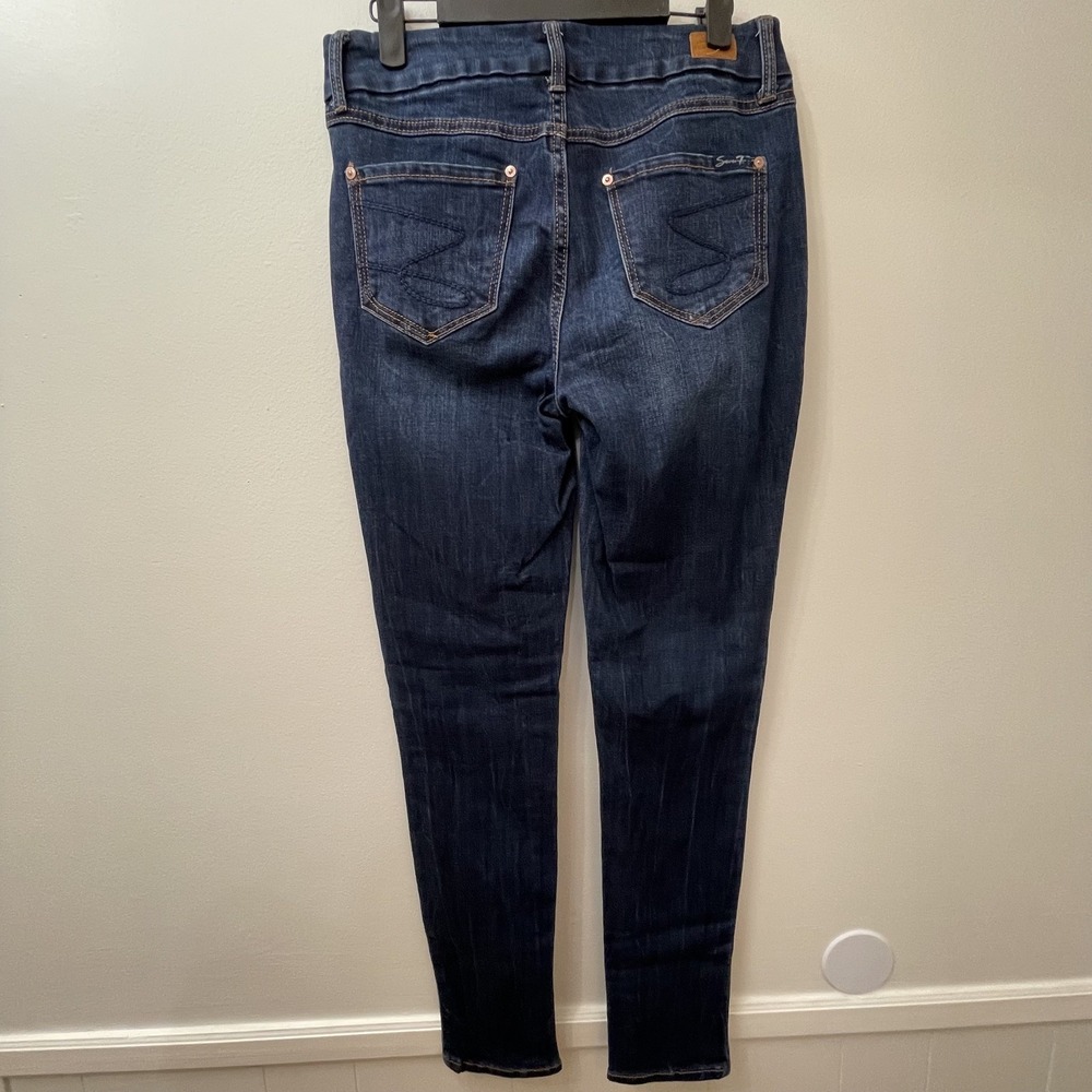 Seven 7 Women's Tummyless High Rise Skinny Jean 4 Dark Wash - Picture 3 of 8